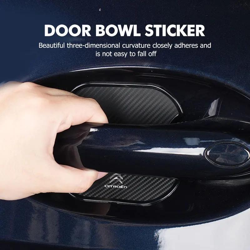 PYGO1 Car Threshold Sticker Door Handle Bowl Scratch Protective Strip For Citroen Grand Berlingo Jumper Celysee Xsara Picasso Aircross