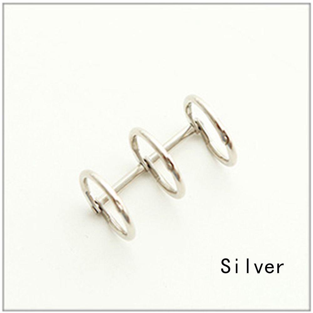 2Pcs/Lot Plated Craft Metal Loose Leaf Ring Scrapbook Clips Album Hinged Binder