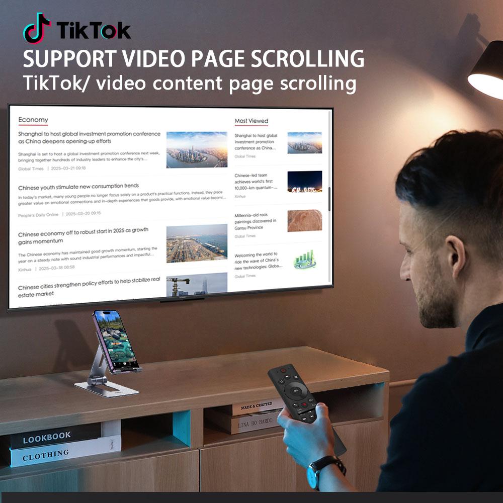 Беспроводной голосовой пульт дистанционного управления 2.4G Bluetooth 5.0 с ИК-обучением, аэромышь с 6-осевым гироскопом для компьютера, Android TV-бокса