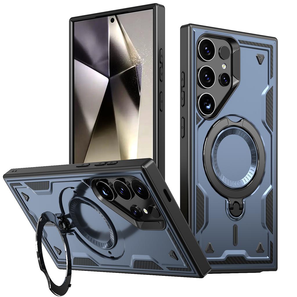 Чехол для Samsung Galaxy S25 S24 S23 Ultra Plus FE A16 A15 A55 4G 5G Вращающийся Магнитный Противоударный Чехол-подставка с Кольцом-держателем