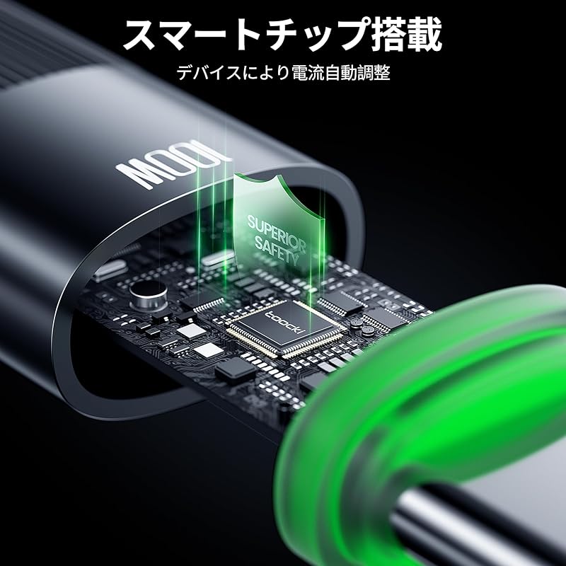 Кабель USB C toocki, спиральный кабель 100 Вт, удлиняющийся до 1,8 м, совместимый с PD/QC, совместимый с USB C и Android Auto, прочный черный кабель для зарядки телефона