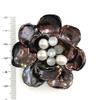 Пресноводный Жемчуг Коричневый Жемчуг Цветок Цветок Лунный Камень Брошь Клип Натуральный Камень Энергетический Камень A1119 [Вишня]