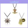 Japanese Anime One Piece Pirate King Gol D. Roger Pendant Necklace Cartoon Style