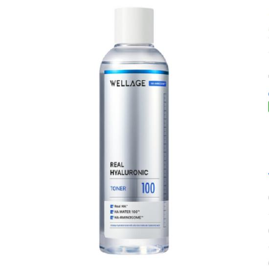 WELLAGE Тонер Real Hyaluronic 100, 200 мл, 1 шт.
