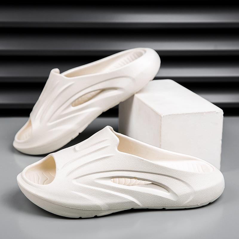 Модные домашние тапочки, мужские тапочки с толстой подошвой, мягкие и удобные туфли для мужчин, нескользящие туфли, нескользящие для дома и улицы, новые