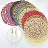 38cm Paper Bowl Mat Crochet Knitting Woven Placemats Fiber Dinning Place Mats For Cafes Table Decoration Home Kitchen Supplies