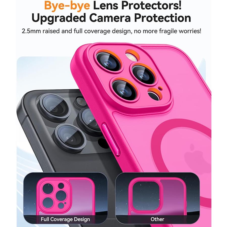 Полупрозрачный матовый улучшенный магнитный чехол для iPhone 16 15 14 13 12 11 Pro Max, совместимый с противоударным защитным чехлом для телефона Magsafe