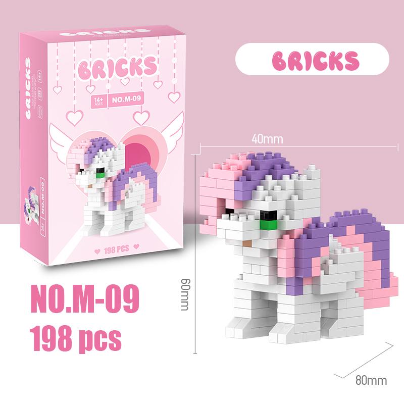 My Little Pony Строительные Блоки Лего Девочки из Эквестрии Фигурка Твайлайт Спаркл Строительные Блоки Мультяшный Персонаж Игрушки Для Детей