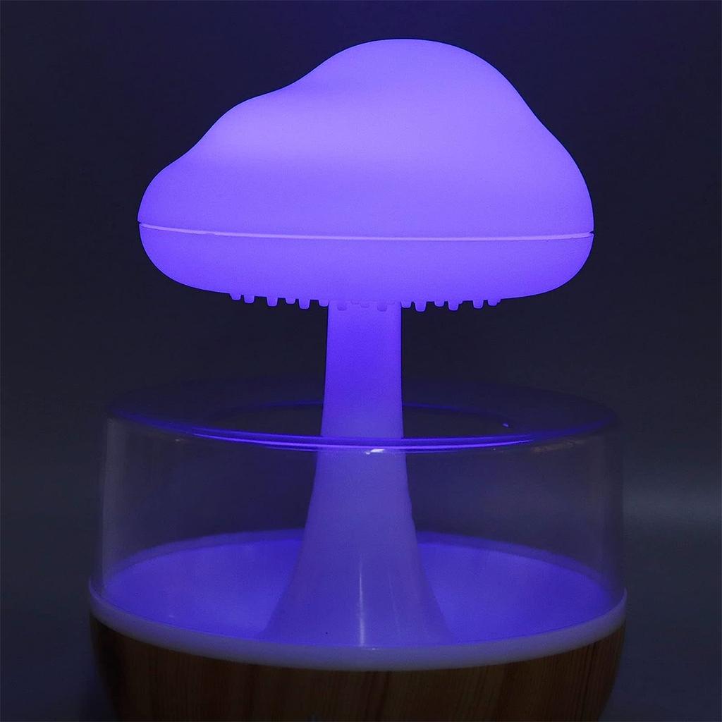 Увлажнитель дождевого облака, капля воды, грибной увлажнитель, водопадные лампы, увлажнитель, диффузор эфирного масла с 7 светодиодными лампами