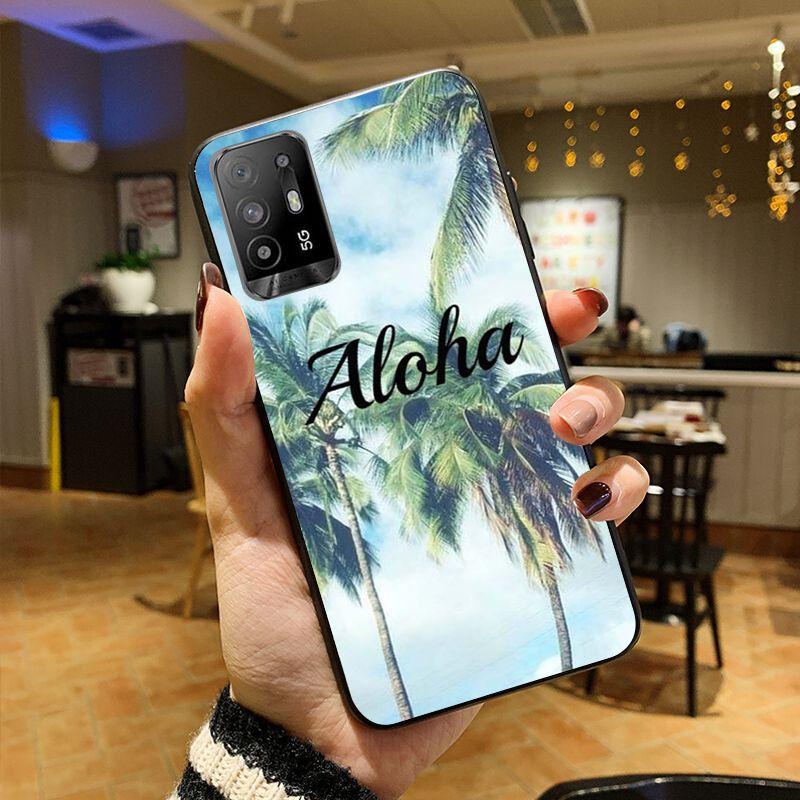 Aloha Palm Trees Funda Phone Cover For OPPO A74 A94 5G A3S A5S A9 A12 A15 A15S A52 A53 A53S A72 A73 2020 A91 5G Cases Coque