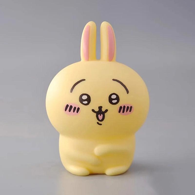 Аниме Чикава Каваии Украшение для спальни и рабочего стола Хачиварэ Усаги Мультяшная виниловая кукла Ночник Светящаяся игрушка Сюрприз Подарки для девочек