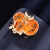 Брошь в виде тыквы на Хэллоуин с кристальными стразами для костюмной вечеринки, аксессуары для наряда и праздничное ювелирное украшение