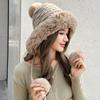 Outdoor Warm and Fleece Double-layer Knitted Hat, Winter Cold-proof Ear Protection Wool Hat, Thickened Hat