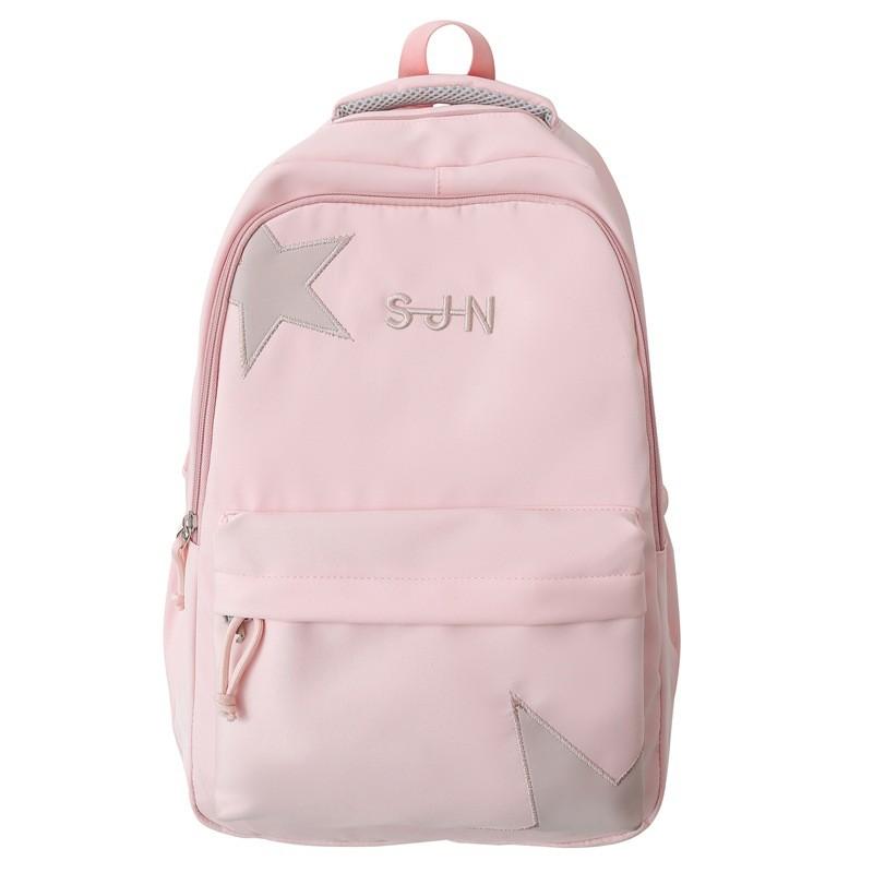 Five Pointed Star Nylon School Backpack For Students With Large Capacity And Curved Shoulder Straps For School Use