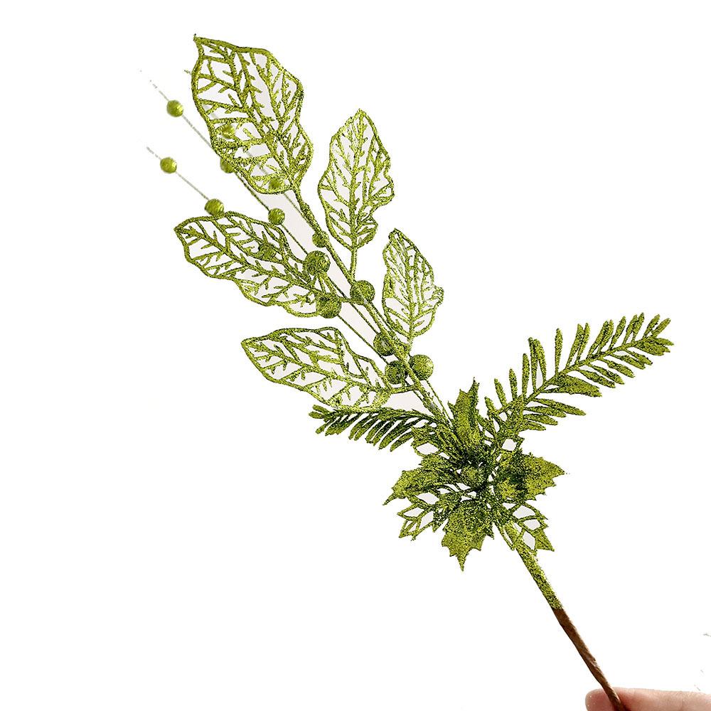 Рождественские украшения Цветы из золотой пудры Украшения из лилий Ветки деревьев Плагины для рождественских елок Атмосферные принадлежности Ветки деревьев и черенки