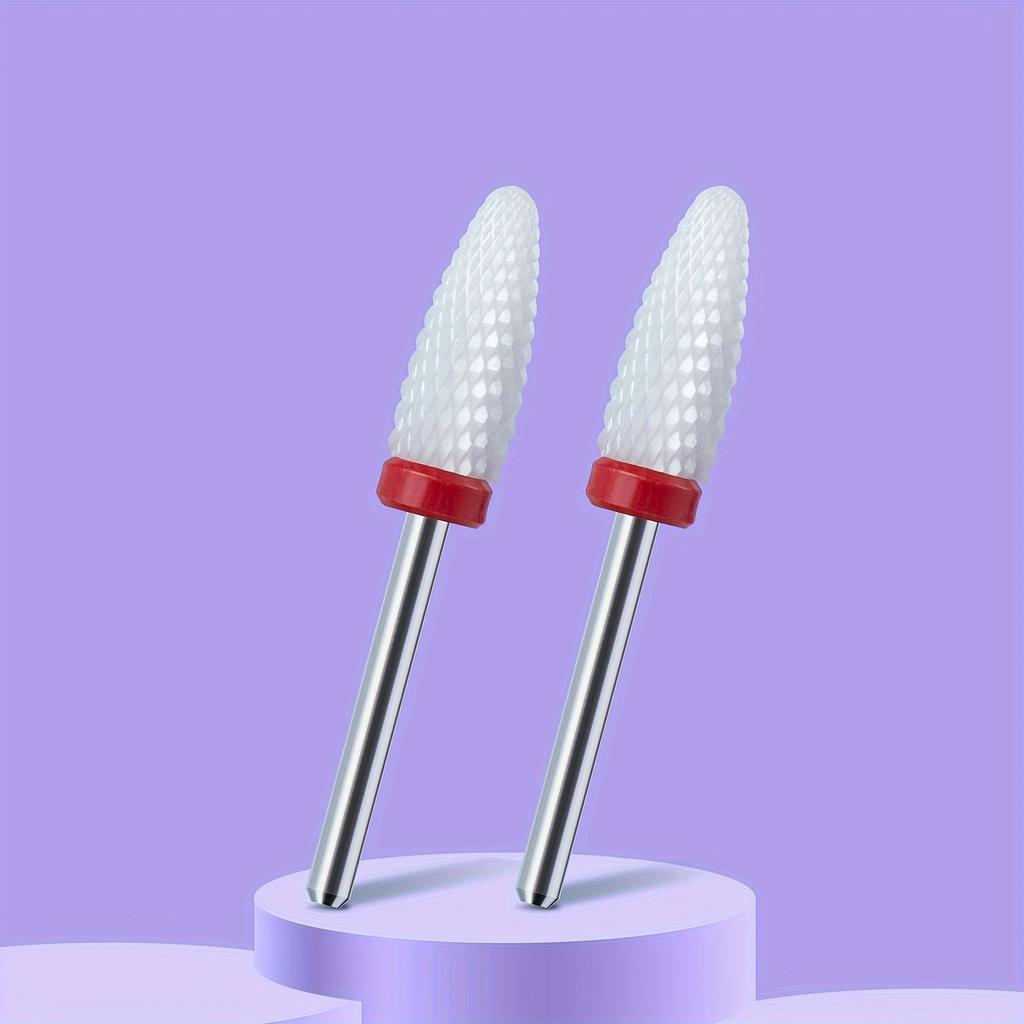 2 ШТ. Фрезы из карбида вольфрама для ногтей, для снятия гель-лака, 3/32 дюйма, пилки для ногтевого искусства, фреза для кутикулы, для маникюра и педикюра
