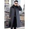 High-end Cashmere Coat Winter New Middle-aged Gentleman Woolen Coat Long Fox Fur Collar Windbreaker for Men