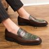 Men'S Pointed Toe Shoes British Casual Large Size 47 Retro Trendy Shoes H613