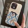 Чехол для телефона для iPhone 17 Pro Max 14 Plus 11 12 13 14 15 16 Pro 17Air Винтажный Цветок Черный Кот Личи Текстура Силиконовый Мягкий Чехол