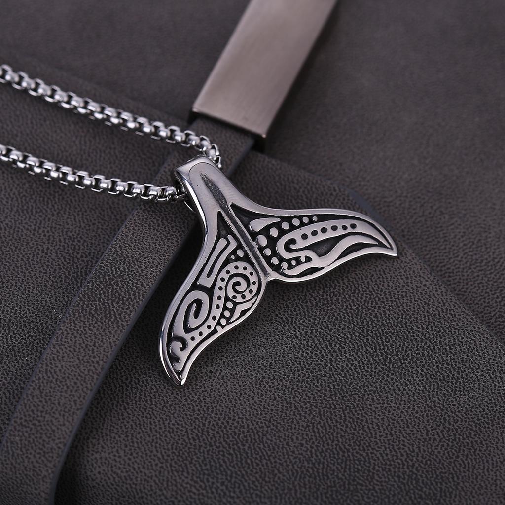 Новое европейское и американское модное мужское универсальное ожерелье, персонализированное классическое мужское и женское ожерелье-подвеска с рыбьим хвостом, аксессуар