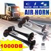 Super Loud 12V/24V 1000DB Air Horn Kit Dual Trumpet Truck Air Horn with Compressor for Any 12V /24Vehicles