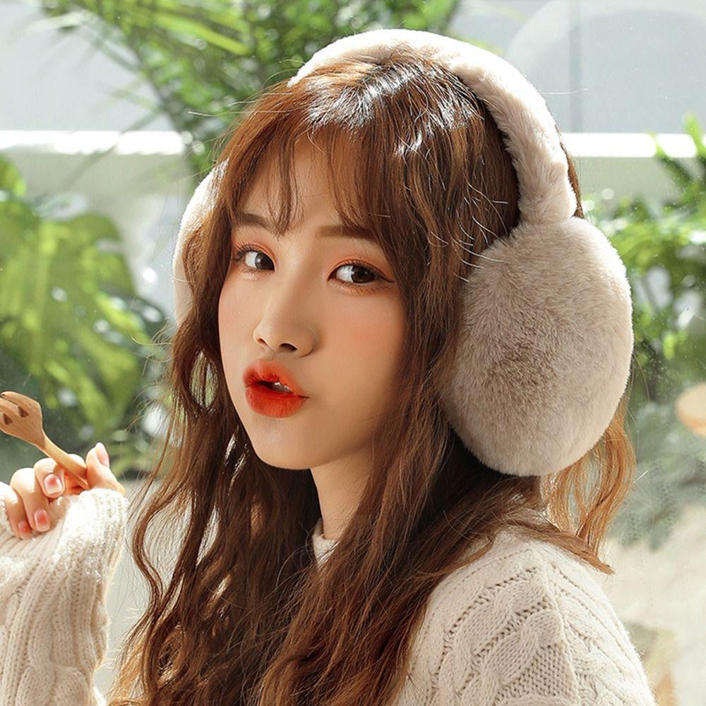 Защита от холода Мягкие плюшевые наушники Теплые зимние складные наушники Искусственный мех наушники