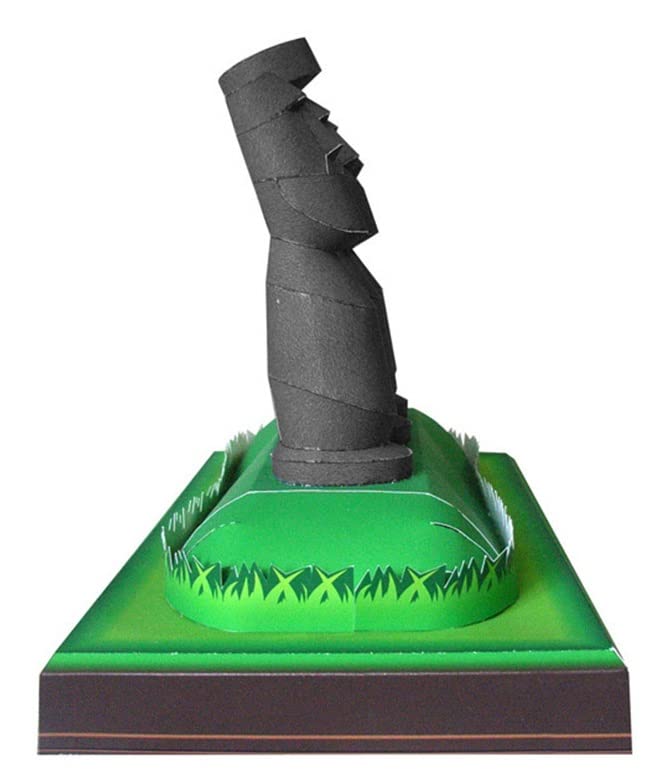 3D Assembly Model Paper Craft World Historical Buildings Island Moai (Easter Statue)