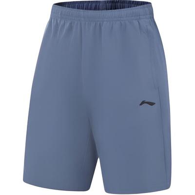 Li Ning Sport Простые Эластичные Модные Универсальные Прямые Повседневные Шорты Мужские шорты AKSV111-23