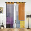 Спальня Кухня Шторы Абстрактная Картина Маслом Оранжевый Фиолетовый Оконные Шторы Шторы для Гостиной Декоративные Элементы
