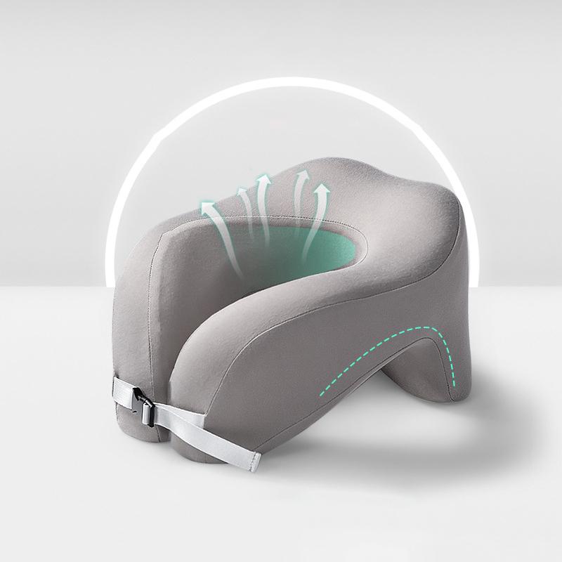 Подушка для путешествий U-образная из чистой пены с эффектом памяти, подушка для шеи в самолете, офисе, для сна, поддержки шеи и головы во время сна в полете