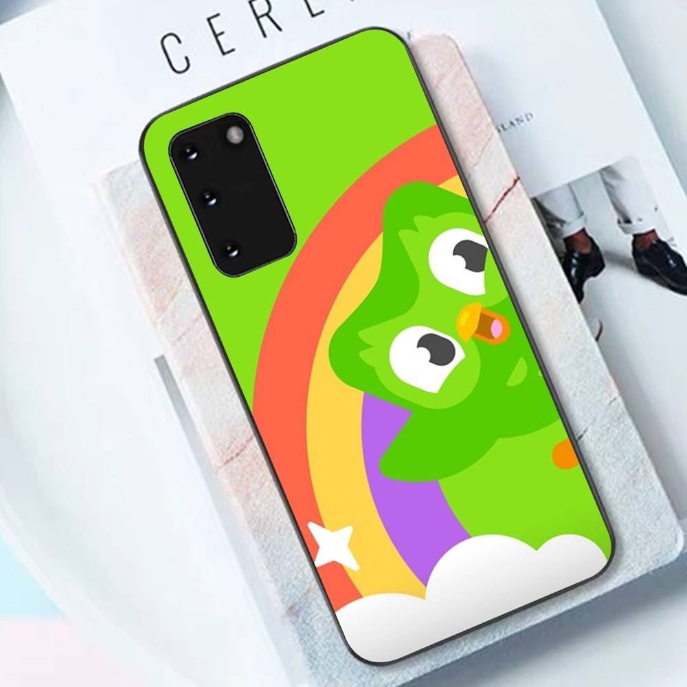Популярный чехол для телефона с зеленой совой D-Duolingo для Samsung S 24 Fe 25 Ultra Plus 20 Lite 21 30 22 23 24 22 Ultra 5G Fundas
