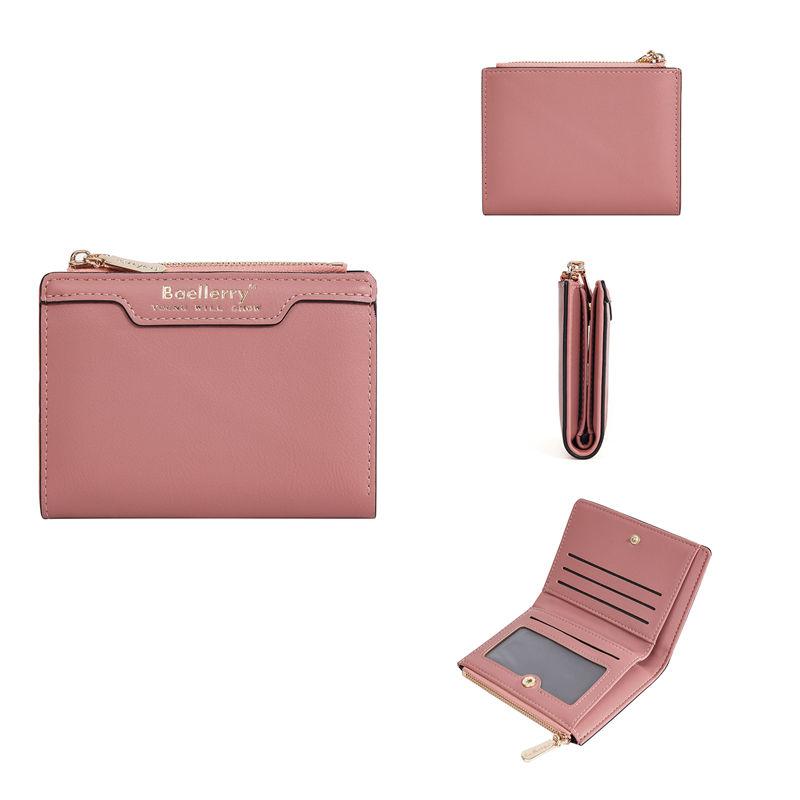 Baellerry Женские модные кошельки из искусственной кожи, кошелек-бифолд, короткий держатель для карт, кошелек для монет