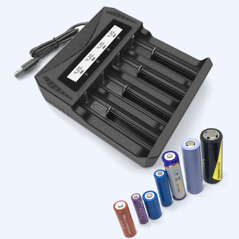 3.7V-4.2V Li-ion Intelligent LCD Battery USB Charger 18650 Batteries