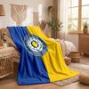 Leeds United Football Print Flannel Blanket Soft Warm Sofa Bed Throw Blanket For Home Office Bedroom
