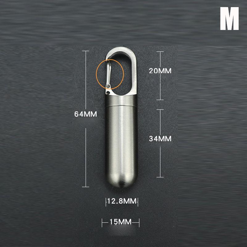 1 шт. Водонепроницаемая алюминиевая капсула для таблеток – Компактный органайзер для лекарств и портативный контейнер для хранения для использования на открытом воздухе