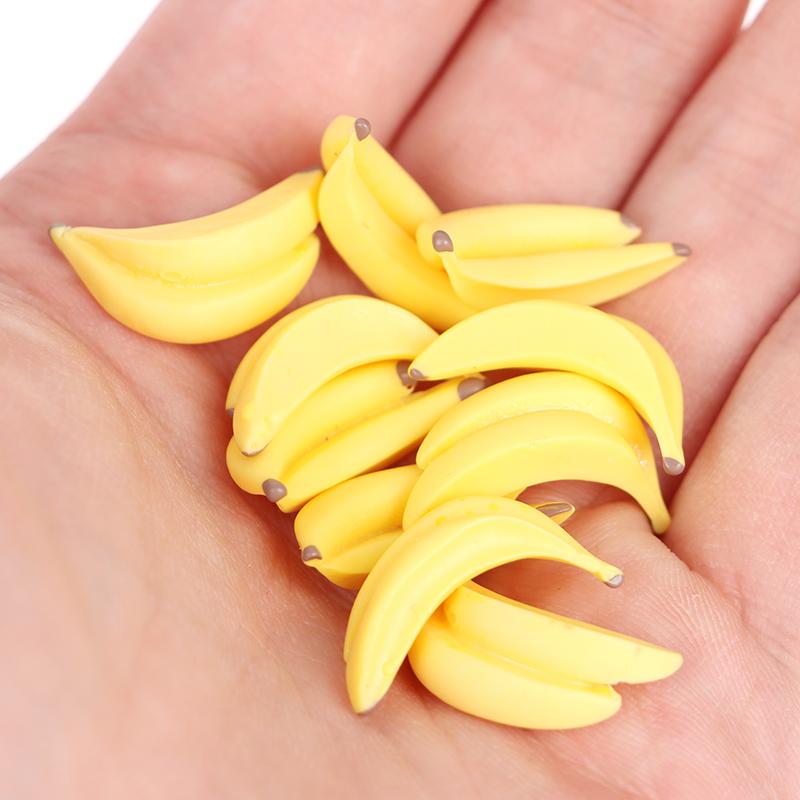 10Pcs 1:12 Dollhouse Miniature Fruit Banana Dolls House Food Accessories Toys