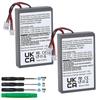 2x 2000mah Lip1522 Battery For Sony Ps4 Ps4 Pro Dualshock 4 Cuh-zct1e Cuh-zct1h Cuh-zct1u Cuh-zct2 Cuh-zct2u Wireless Controller