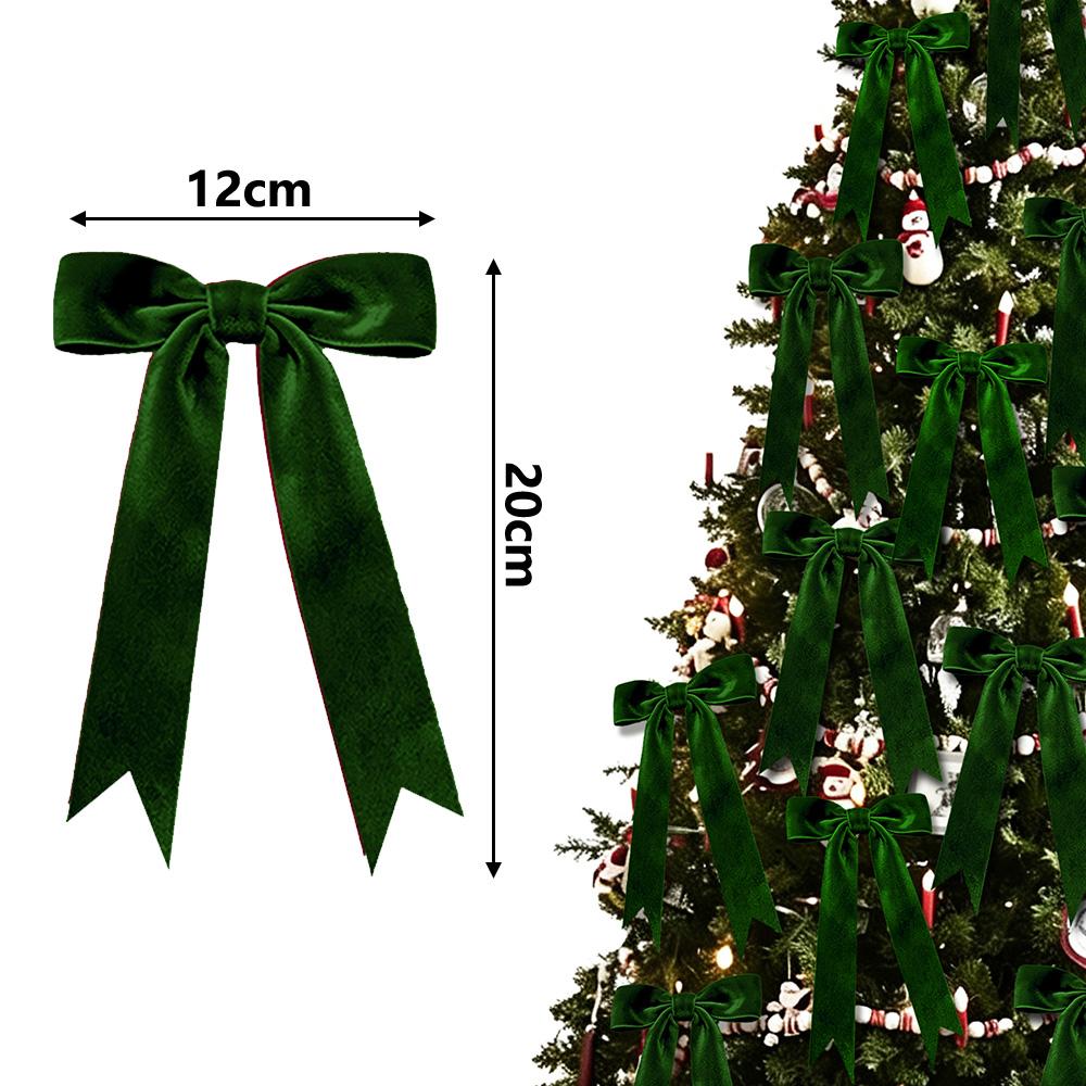 2-20Pcs Red Burgundy Velvet Christmas Bows Xmas Tree Wreath Garland Decor Velvet Bow Xmas Home Party Wedding Gift DIY Ornaments