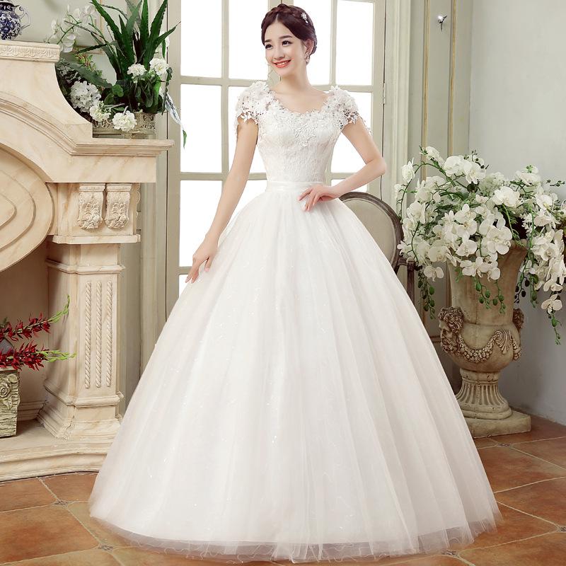 2025 Spring Plus Size Floral One-Shoulder Wedding Gown with Slimming Design
