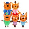 Аниме Три Котенка TpnkoTa Плюшевая Игрушка Русский Мультфильм Tri Kota KoteKitty Печенье Пудинг Конфета Мягкая Игрушка Кот Подарок для Фаната