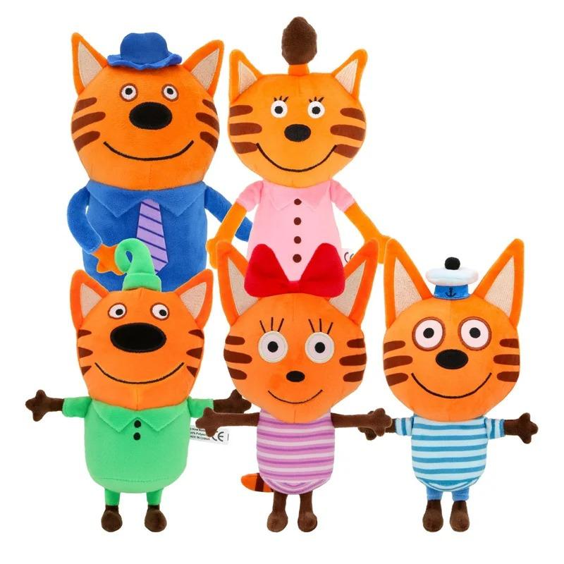 Аниме Три Котенка TpnkoTa Плюшевая Игрушка Русский Мультфильм Tri Kota KoteKitty Печенье Пудинг Конфета Мягкая Игрушка Кот Подарок для Фаната