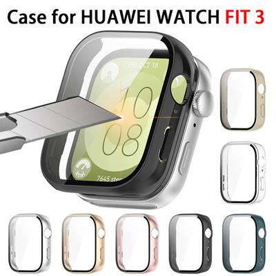 Чехол из закаленного стекла для HUAWEI WATCH FIT 3 Samrt Band, полный охват, бампер, защитный чехол, Защитная пленка для экрана для huawei Fit3