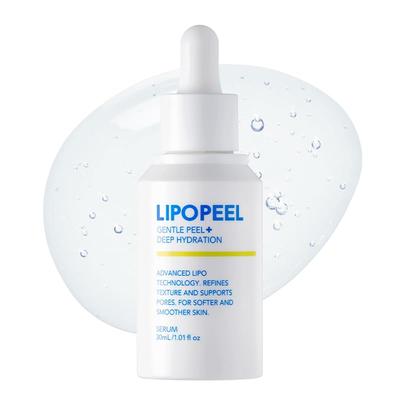 LIPOPEEL Отшелушивающая Сыворотка для Ухода за Порами Вводная с Мягким Пилингом и Пластырем для Чувствительной Кожи и Витамином C Уменьшает Поры и [30 мл] Нано-Капсула