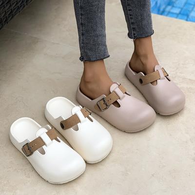 Мода Мода Клоги Платформа Тапочки Женские Уличные Нескользящие Сандалии Мягкая Подошва Дизайнерская Обувь Водонепроницаемые Тапочки Женские Шлепанцы Женские