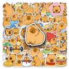 50 Capybara Cartoon Graffiti Stickers: Cute Decor for Water Cups & Phones