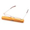 Elderly Metal Frame Slim Small Reading Glasses Resin Lens Vision Care Eyewear