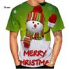 Summer T-shirt Personalized Fashion Short Sleeve Snowman Print 3D T-shirt Novelty