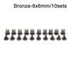 10 комплектов однотонных латунных шпилек с круглой головкой, кожаный винт ручной работы, заклепка для ногтей