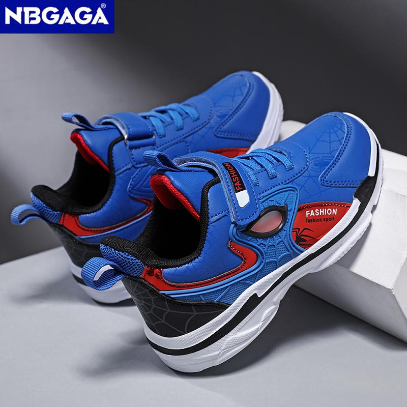 Sport Kids Leather Shoes Comfort Casual Walking Shoes for Children's Outdoor Basketball Shoes Non Slip Teen Boys Running Sneaker