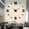 Digital Wall Clock Silent DIY Decoration Bedroom Watches Living Room Kitchen Frameless Home and Decoration Decor Clocks Led